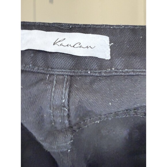 NWOT KanCan Estillo black cutoff denim shorts high rise Large distressed 31 - Picture 5 of 8